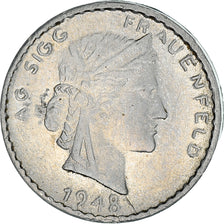 Moeda, Suíça, 5 Centimes, 1948, AU(50-53), Alumínio
