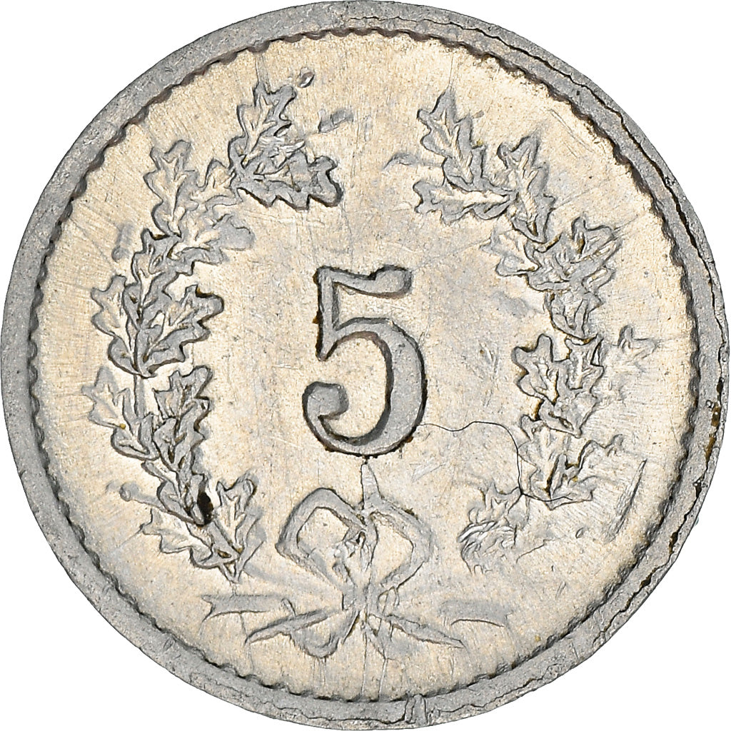 Monnaie, Suisse, 5 Centimes, 1948, TTB+, Aluminium
