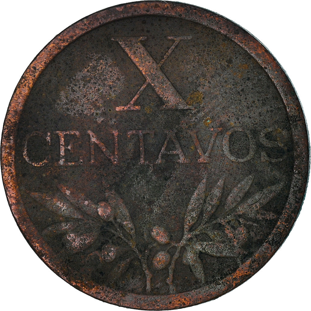 Monnaie, Portugal, 10 Centavos, 1954, B+, Bronze, KM:583