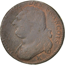 Monnaie, France, 12 deniers françois, 12 Deniers, 1792, Bordeaux, B+, Bronze