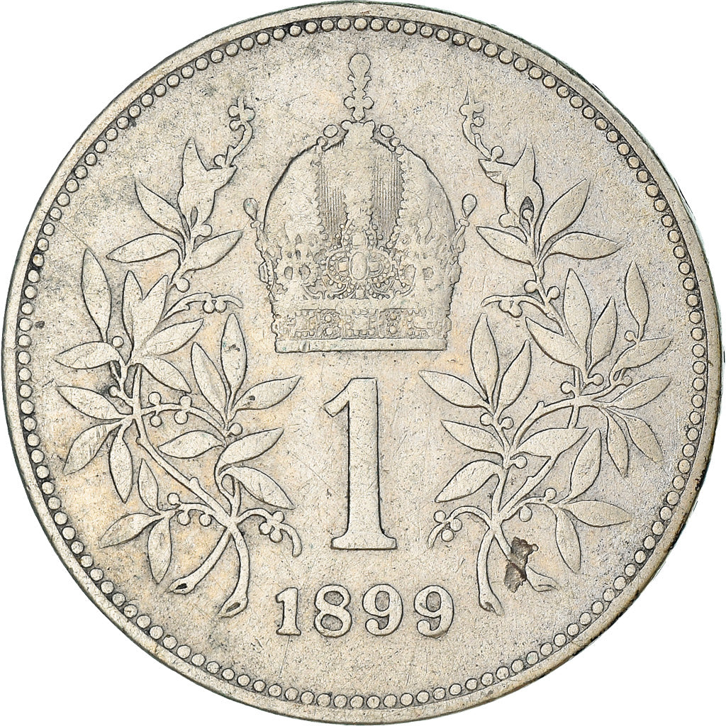 Coin, Austria, Franz Joseph I, Corona, 1899, VF(20-25), Silver, KM:2804