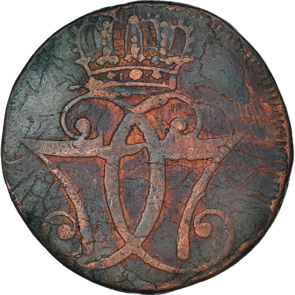Coin, Denmark, Christian VII, Skilling, 1771, F(12-15), Copper, KM:616.1