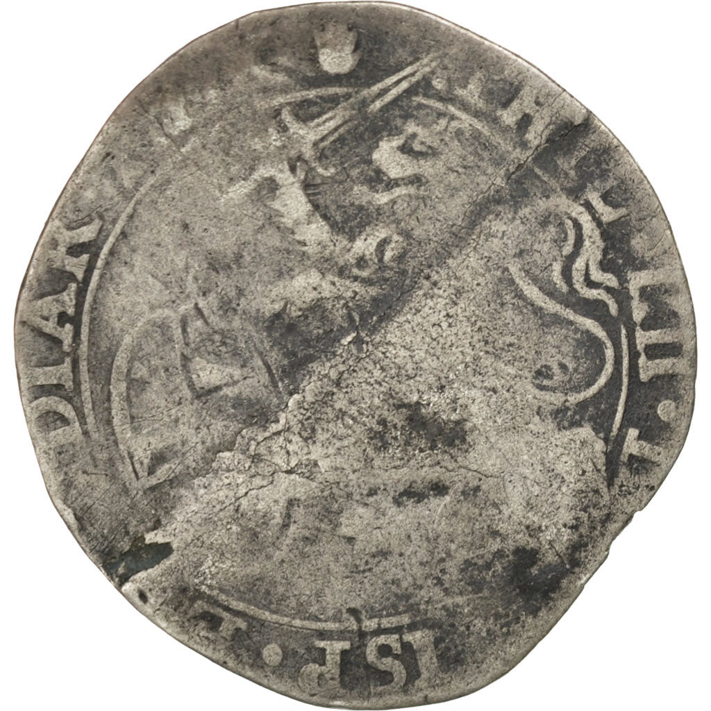 SPANISH NETHERLANDS, Escalin, 1622, Antwerp, KM #52.1, VG(8-10), Silver, 4.18