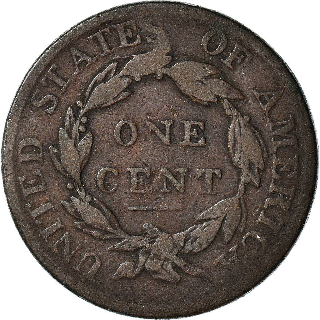 Coin, United States, Coronet Cent, Cent, 1818, U.S. Mint, Philadelphia