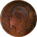 Moneda, Italia, Vittorio Emanuele II, 10 Centesimi, 1867, Birmingham, BC, Cobre