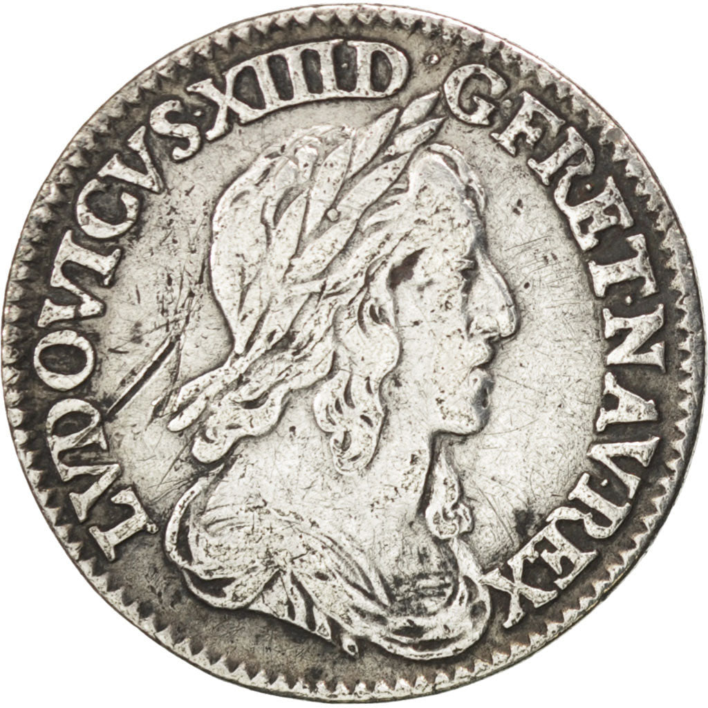 Francia, Louis XIII, 1/12 Écu, 2e poinçon de Warin, buste drapé et cuirass...