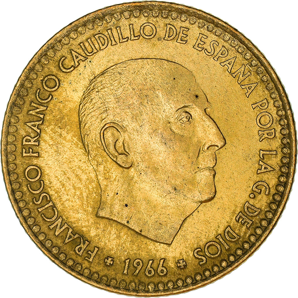 Coin, Spain, Francisco Franco, caudillo, Peseta, 1975, AU(55-58)