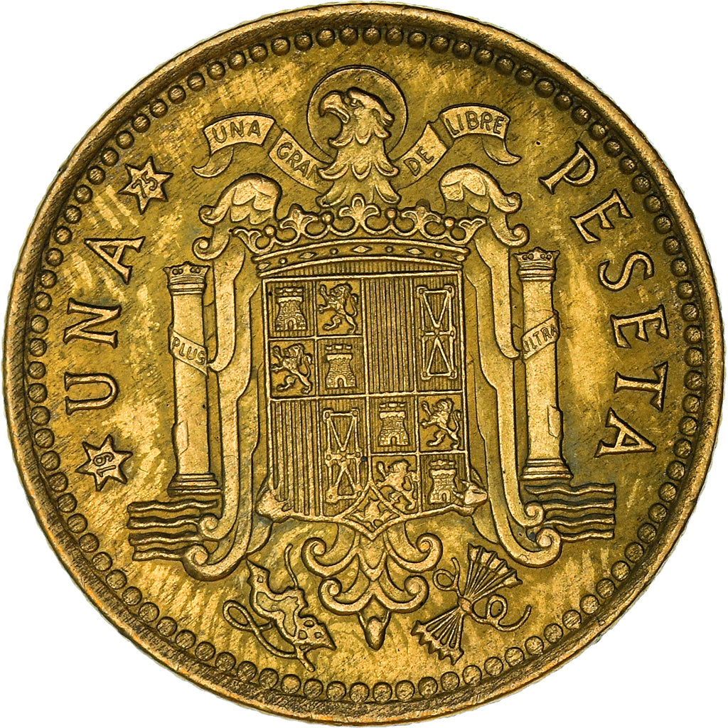 Coin, Spain, Francisco Franco, caudillo, Peseta, 1975, AU(55-58)