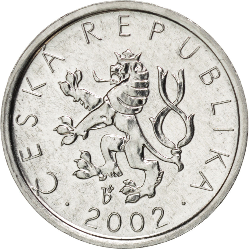Coin, Czech Republic, 10 Haleru, 2002, MS(65-70), Aluminum, KM:6