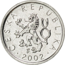 Coin, Czech Republic, 10 Haleru, 2002, MS(65-70), Aluminum, KM:6