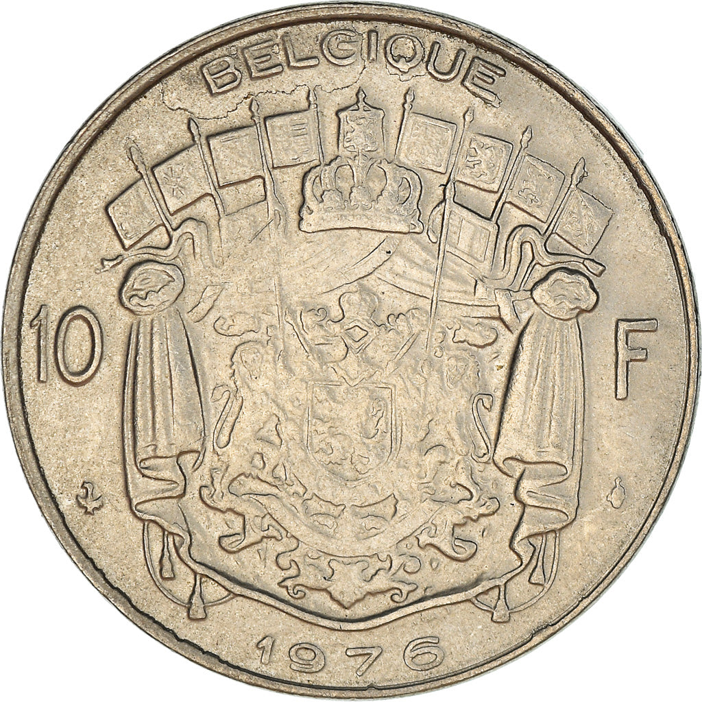 Coin, Belgium, 10 Francs, 10 Frank, 1976, Brussels, AU(50-53), Nickel, KM:155.1