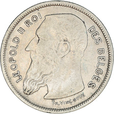 Coin, Belgium, 2 Francs, 2 Frank, 1909, VF(30-35), Silver, KM:58.1