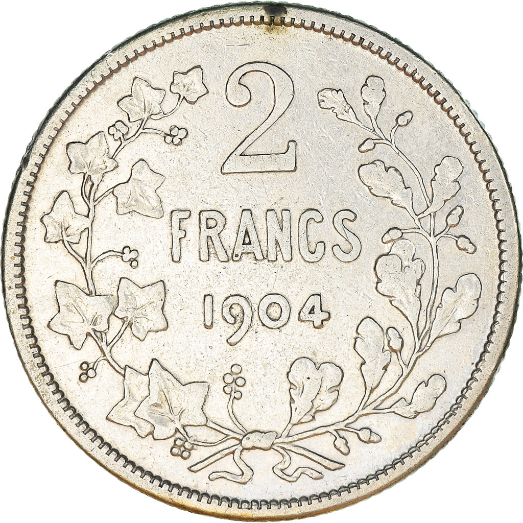 Coin, Belgium, 2 Francs, 2 Frank, 1904, VF(20-25), Silver, KM:58.1