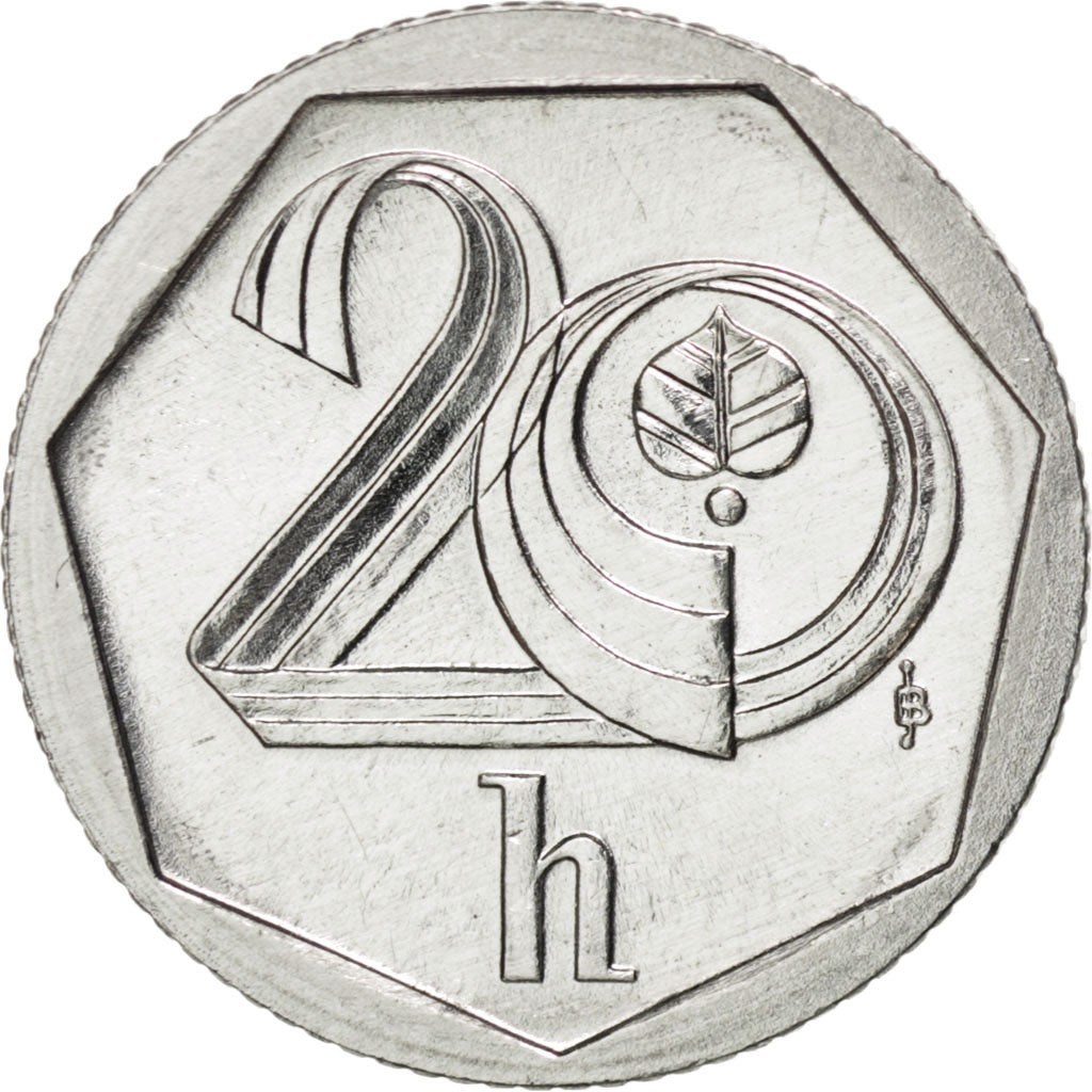 CZECH REPUBLIC, 20 Haleru, 2001, Jablonec nad Nisou, KM #2.3, MS(65-70),...