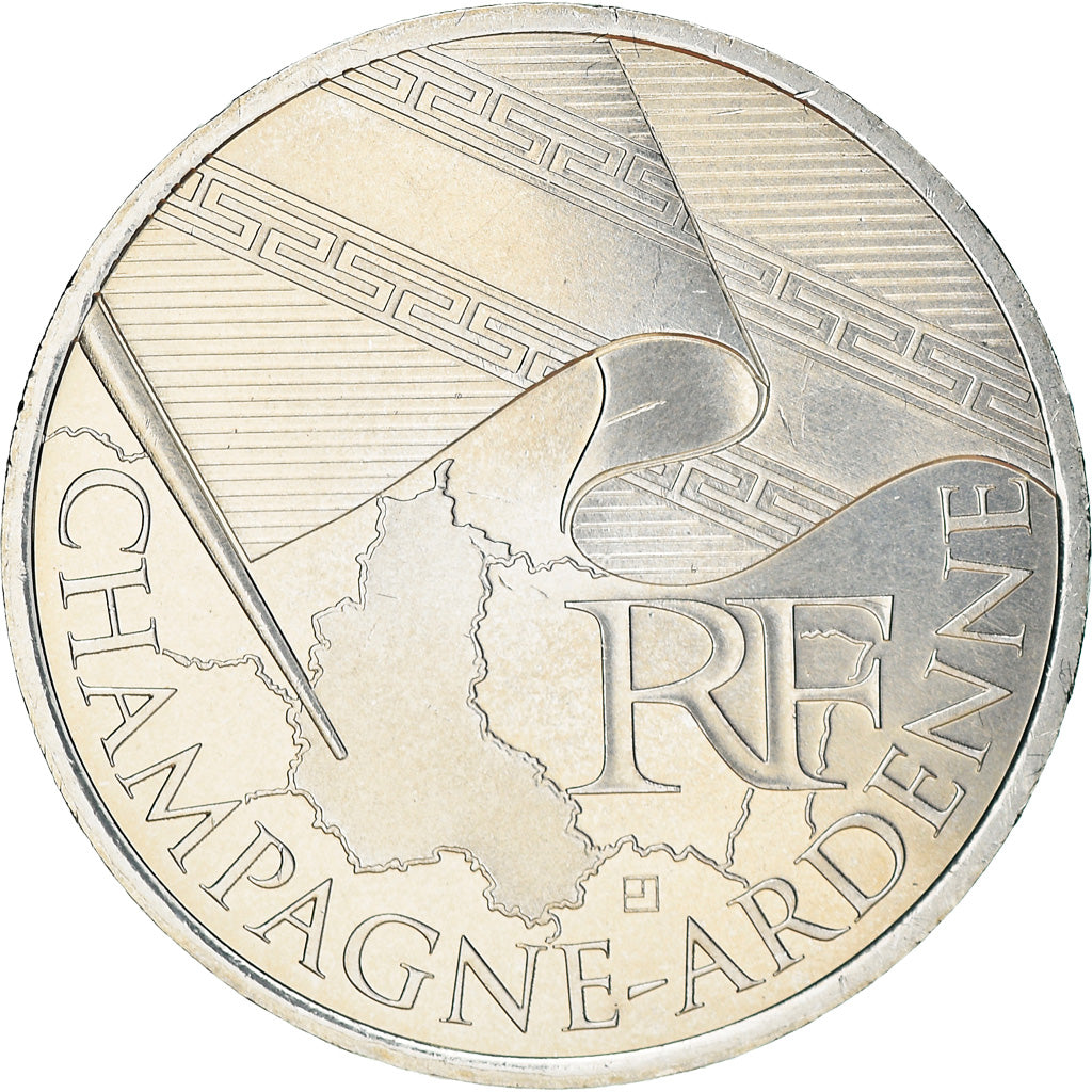 France, 10 Euro, Champagne-Ardenne, 2010, MS(63), Silver