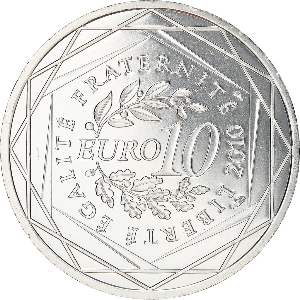 France, 10 Euro, Lorraine, 2010, MS(63), Silver