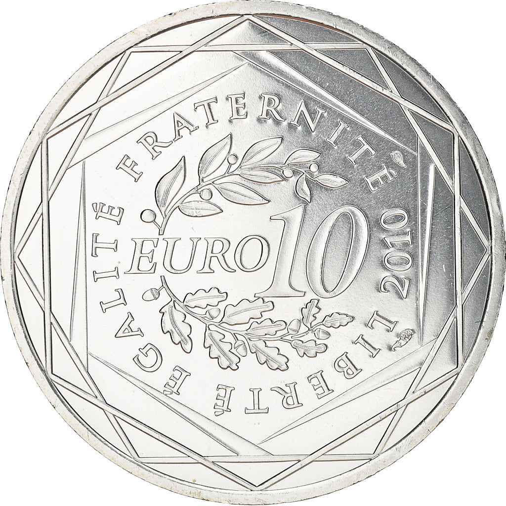 France, 10 Euro, Picardie, 2010, MS(63), Silver