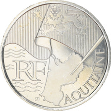 France, 10 Euro, Aquitaine, 2010, MS(63), Silver