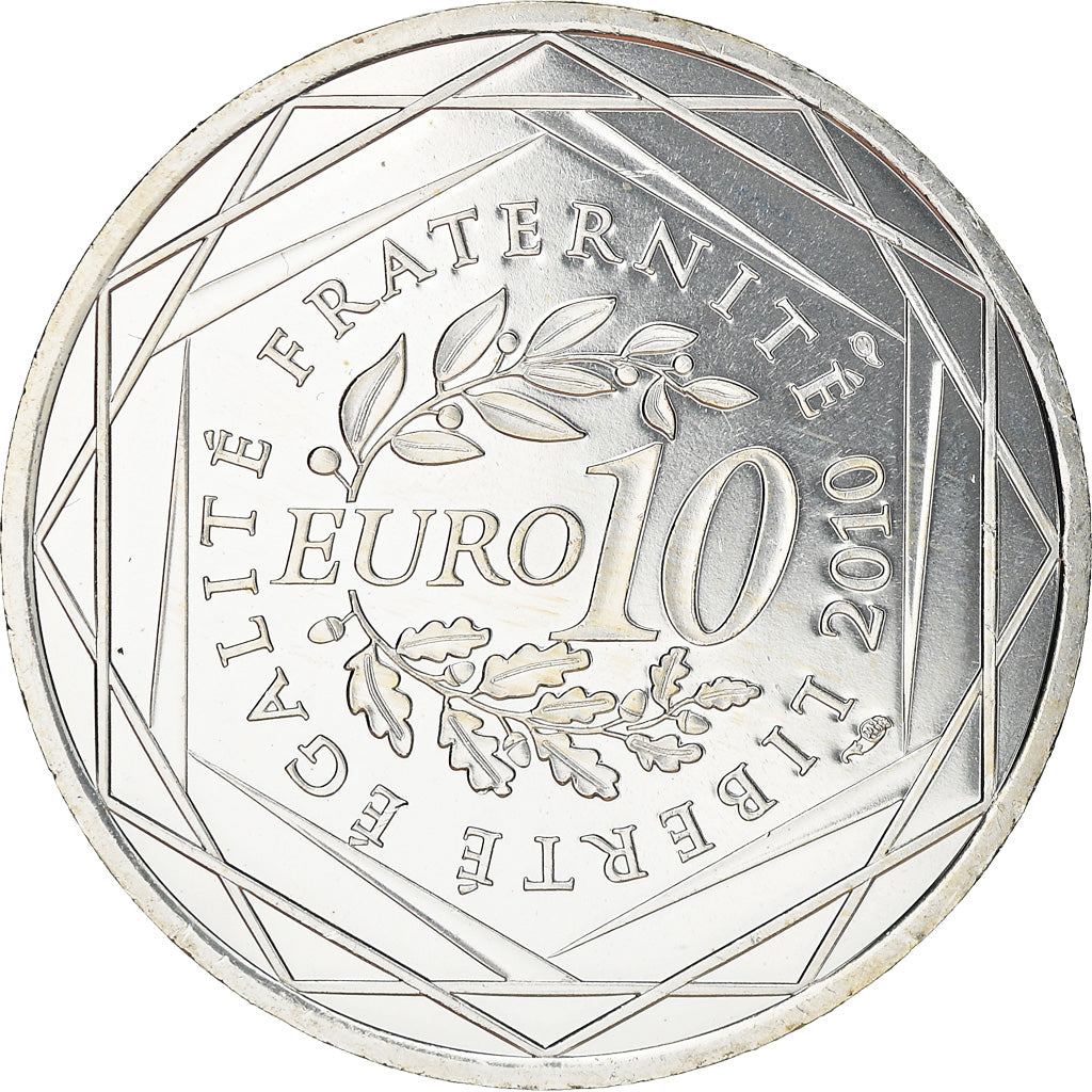 France, 10 Euro, Basse Normandie, 2010, MS(63), Silver