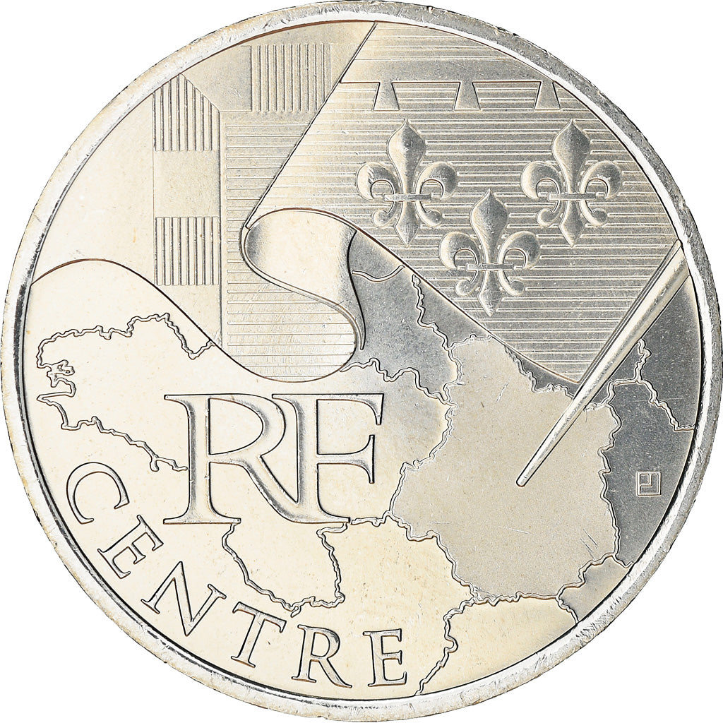 France, 10 Euro, Centre, 2010, MS(63), Silver