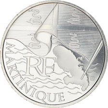 France, 10 Euro, Martinique, 2010, MS(63), Silver