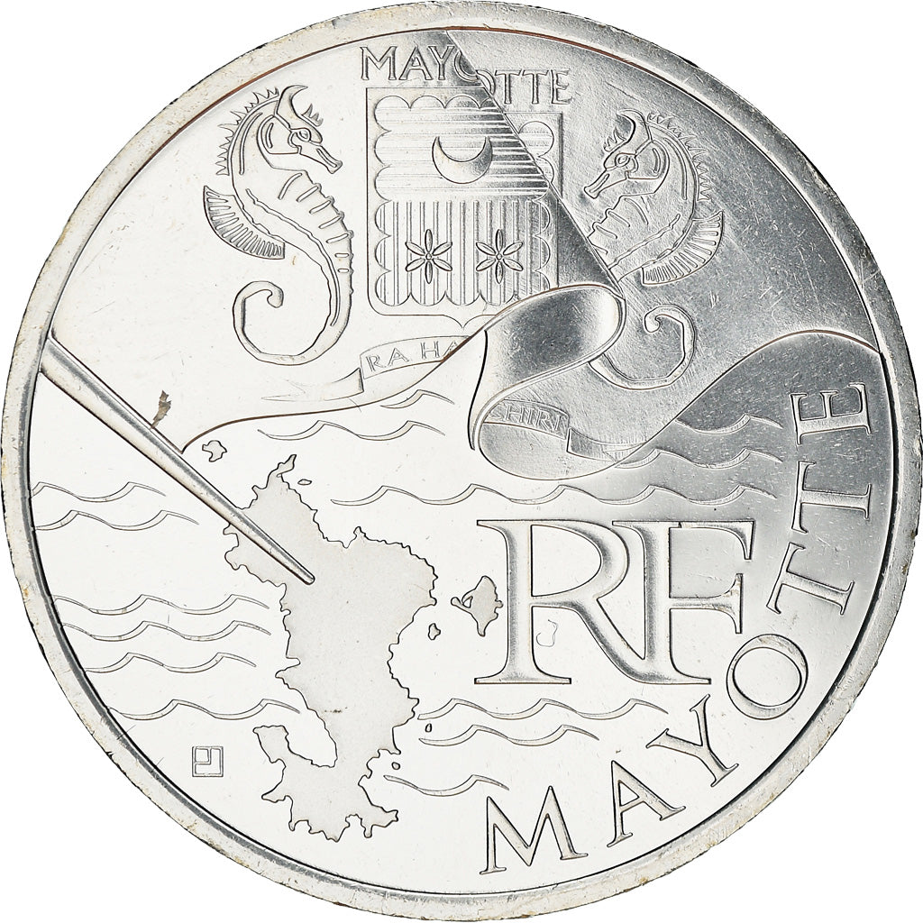 Frankreich, 10 Euro, Mayotte, 2010, UNZ, Silber