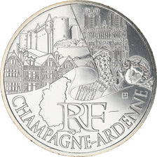 France, 10 Euro, Champagne-Ardenne, 2011, MS(63), Silver