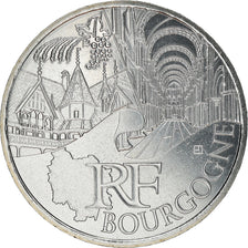 France, 10 Euro, Bourgogne, 2011, MS(63), Silver