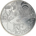 France, 10 Euro, Bourgogne, 2011, MS(63), Silver