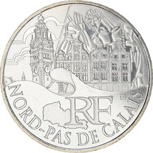 France, 10 Euro, Nord-Pas de Calais, 2011, MS(63), Silver