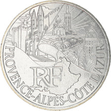 France, 10 Euro, Provence-Alpes-Cote d'Azur, 2011, MS(63), Silver