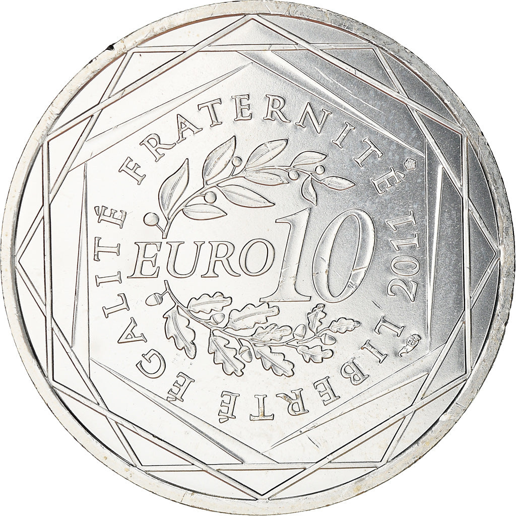 Francia, 10 Euro, Mayotte, 2011, SPL, Argento