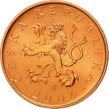 Coin, Czech Republic, 10 Korun, 2004, MS(65-70), Copper Plated Steel, KM:4