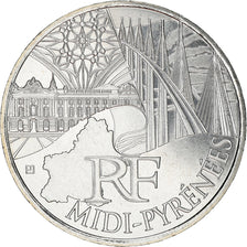 France, 10 Euro, Midi-Pyrénées, 2011, MS(63), Silver