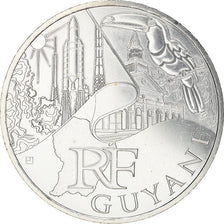 Francja, 10 Euro, Guyane, 2011, MS(63), Srebro