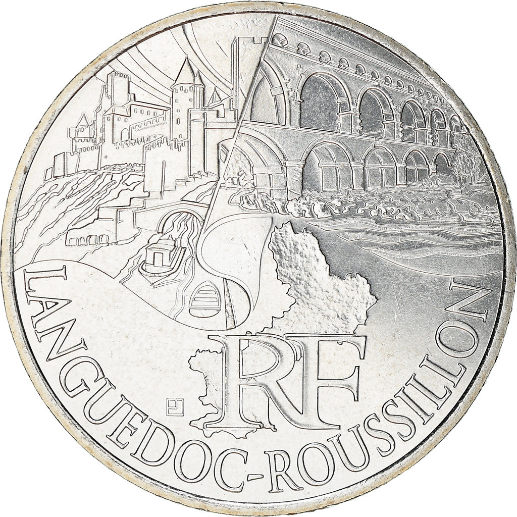 France, 10 Euro, Languedoc-Rousillon, 2011, MS(63), Silver