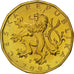 Moneda, República Checa, 20 Korun, 2002, FDC, Latón chapado en acero, KM:5