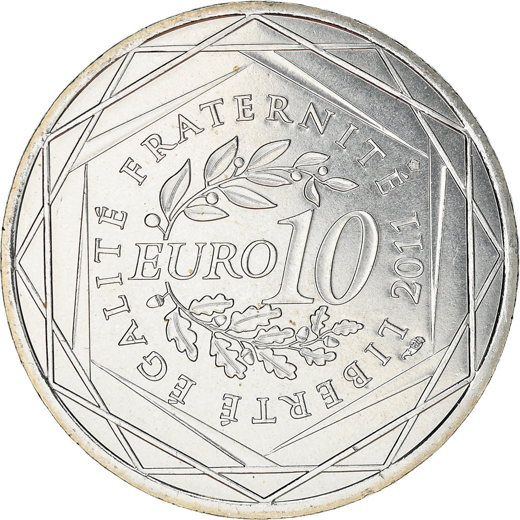 France, 10 Euro, Lorraine, 2011, MS(63), Silver