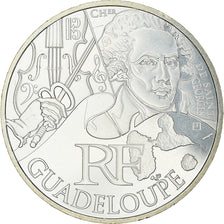 France, 10 Euro, Guadeloupe, 2012, MS(63), Silver