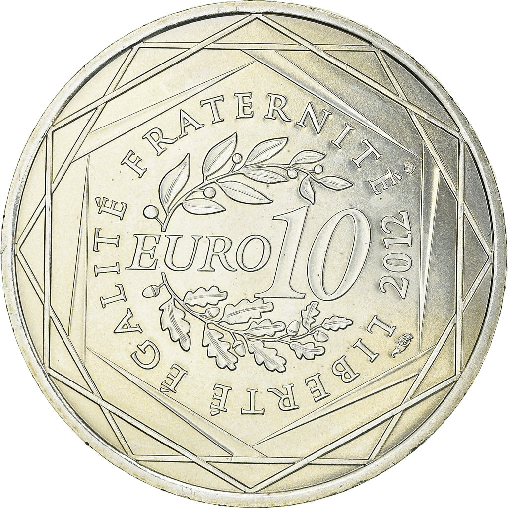 France, 10 Euro, Languedoc-Rousillon, 2012, MS(63), Silver