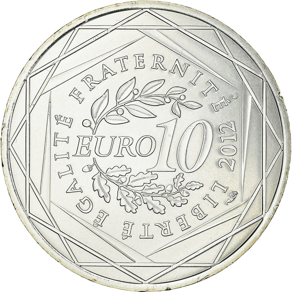 France, 10 Euro, Alsace, 2012, MS(63), Silver