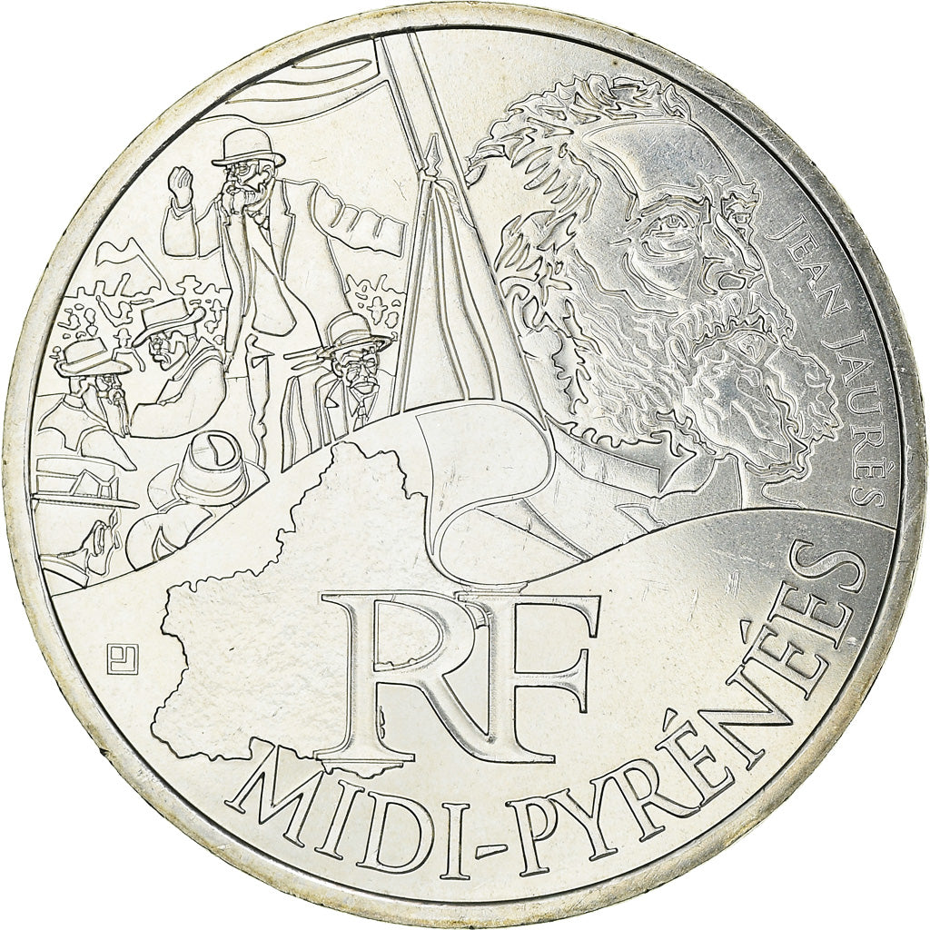 France, 10 Euro, Midi-Pyrénées, 2012, MS(63), Silver