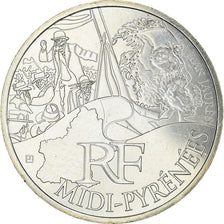 France, 10 Euro, Midi-Pyrénées, 2012, MS(63), Silver