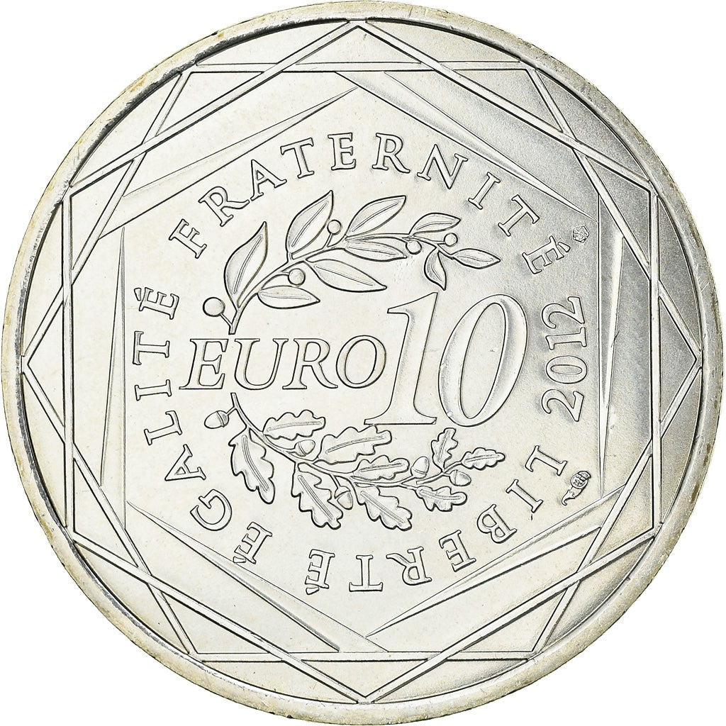 France, 10 Euro, Midi-Pyrénées, 2012, MS(63), Silver