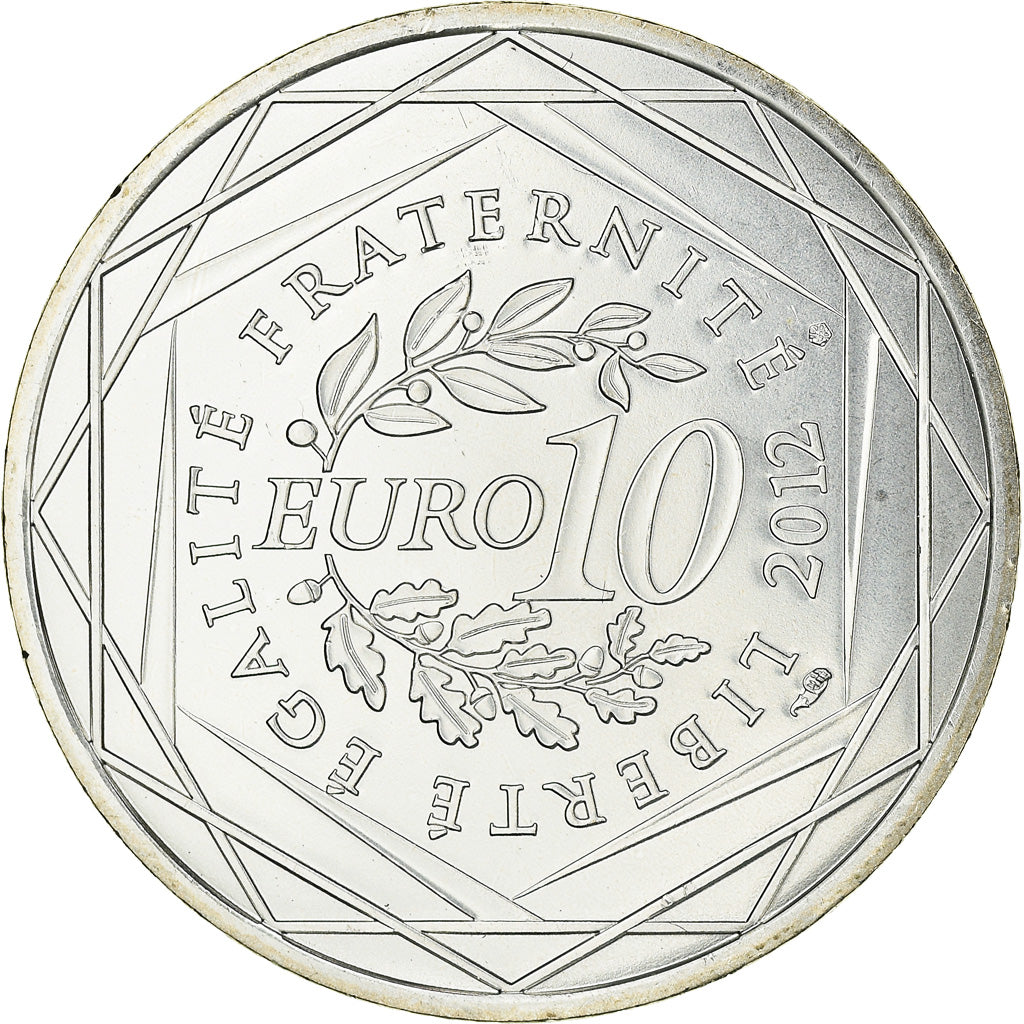 France, 10 Euro, Ile de France, 2012, MS(63), Silver