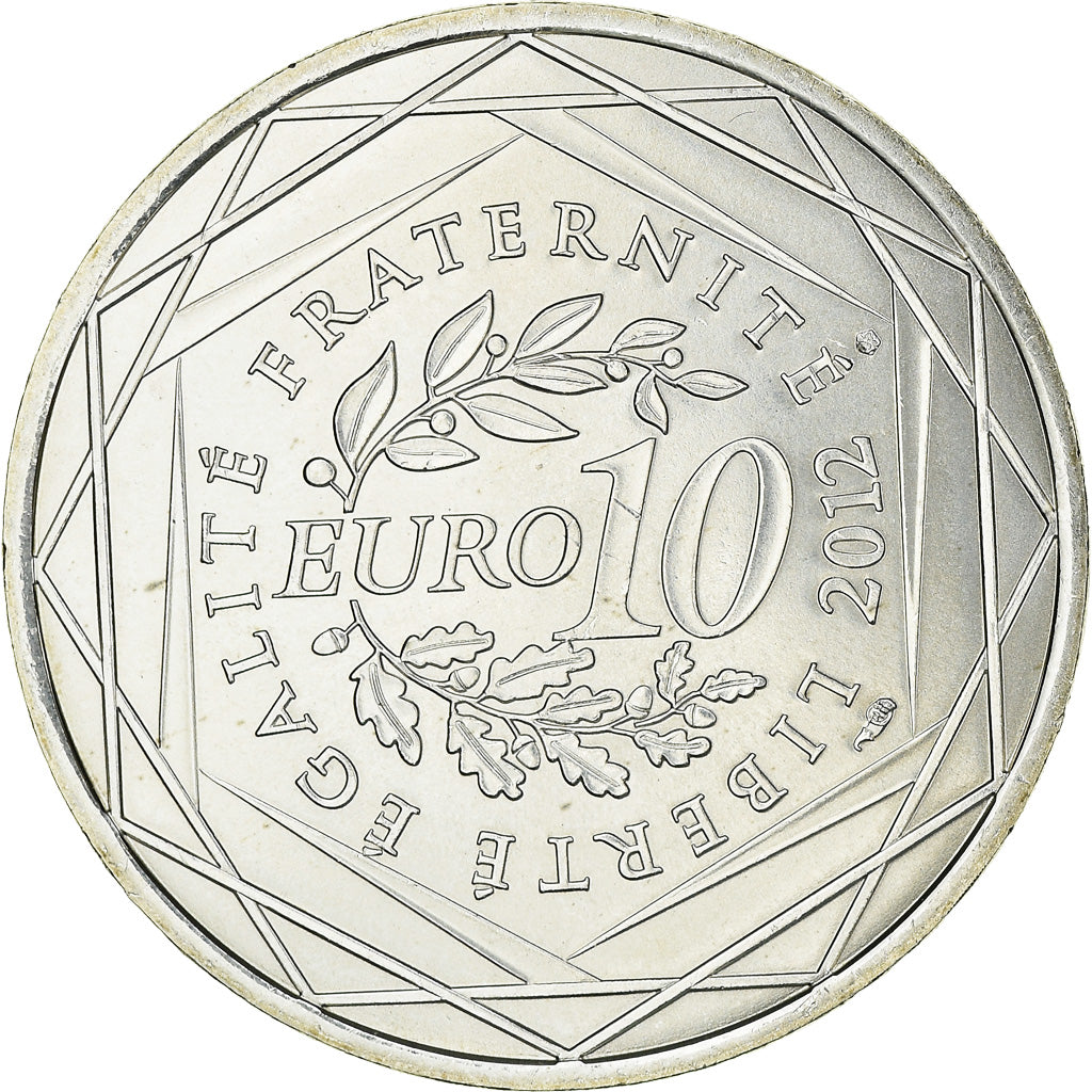 France, 10 Euro, Pays de la Loire, 2012, MS(63), Silver