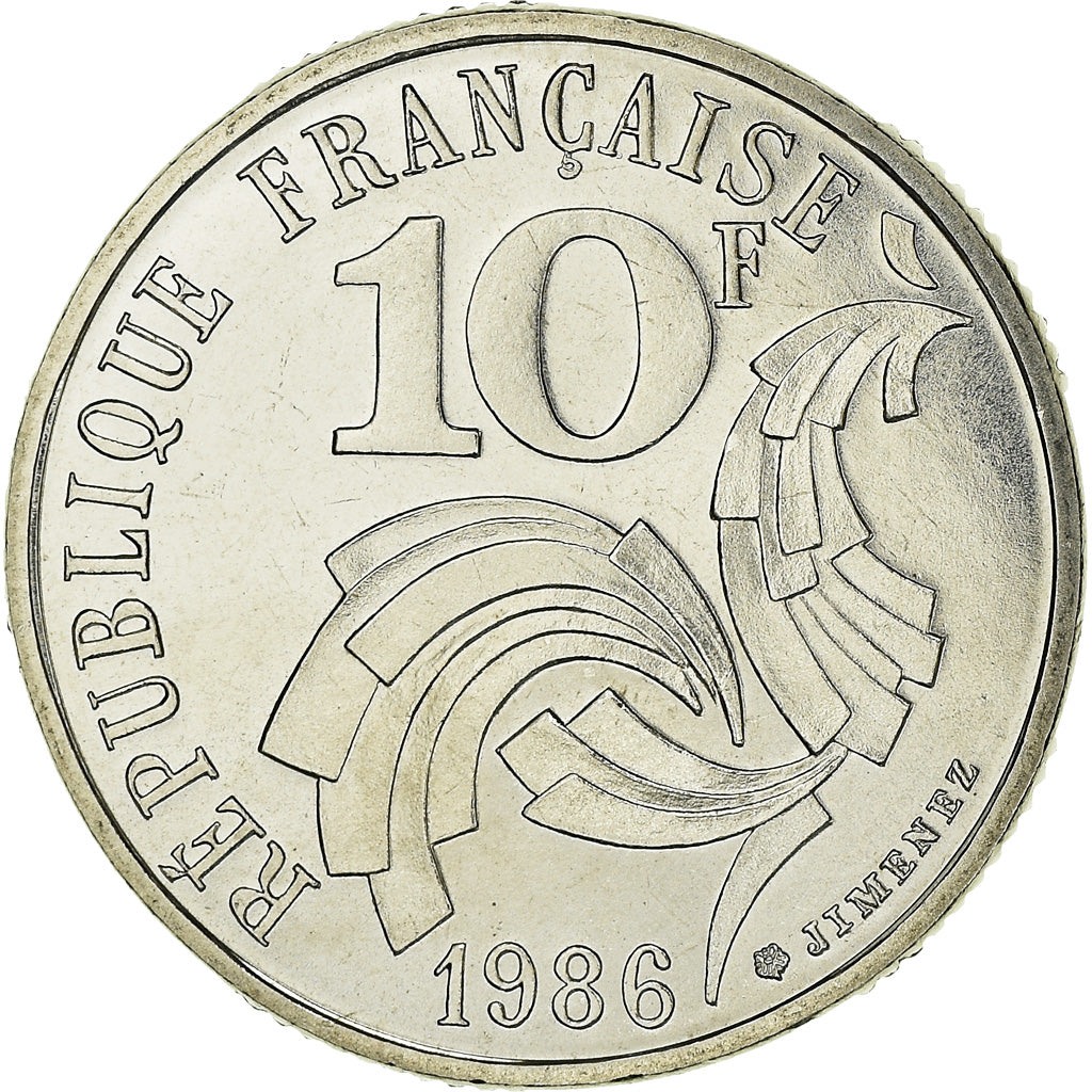 Coin, France, Jimenez, 10 Francs, 1986, FDC, MS(65-70), Nickel, KM:959