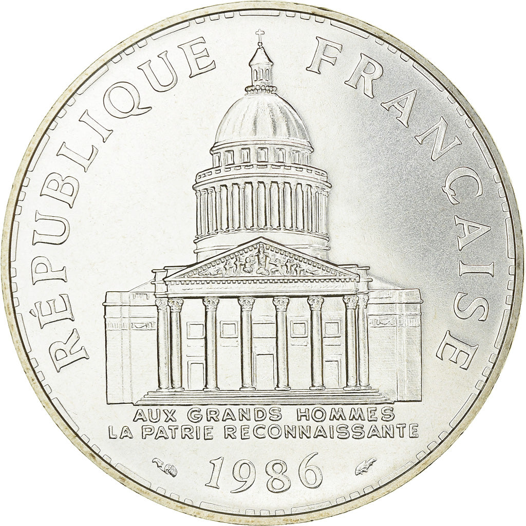 Moneta, Francia, Panthéon, 100 Francs, 1986, Paris, FDC, FDC, Argento, KM:951.1