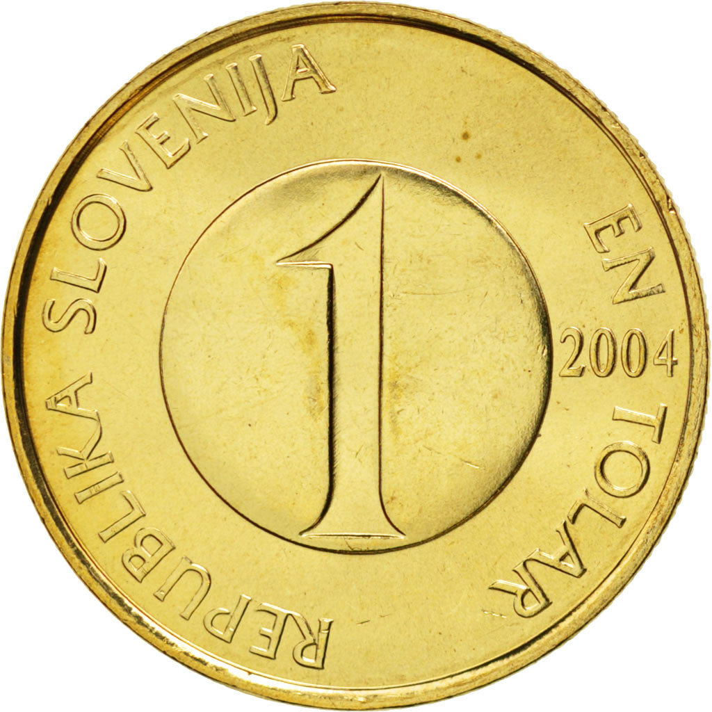 SLOVENIA, Tolar, 2004, KM #4, MS(65-70), Nickel-Brass, 22, 4.51