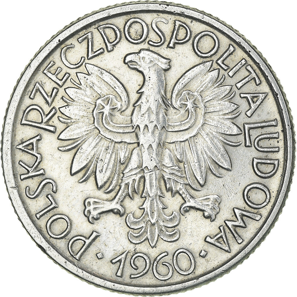 Moneta, Polska, 2 Zlote, 1960, Warsaw, AU(50-53), Aluminium, KM:46